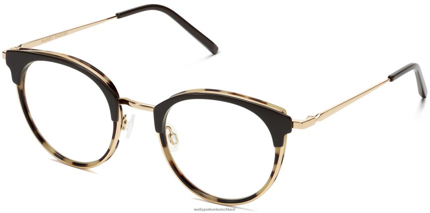 Warby Parker T4FT0T133 Brille geschichtete Marzipan-Schildkröte mit poliertem Gold angelise – Bild 1