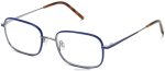 Warby Parker T4FT0T179 Brille Stromschnellen blau mit poliertem Silber Talib