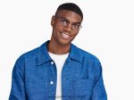 Warby Parker T4FT0T179 Brille Stromschnellen blau mit poliertem Silber Talib – Bild 3
