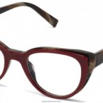 Warby Parker T4FT0T338 Brille Ochsenblut mit gestreifter Ulme Camila