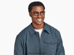 Warby Parker T4FT0T359 Brille Tiefschwarz matt mit poliertem Silber moriarty – Bild 2