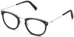 Warby Parker T4FT0T359 Brille Tiefschwarz matt mit poliertem Silber moriarty