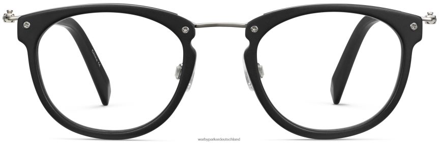 Warby Parker T4FT0T359 Brille Tiefschwarz matt mit poliertem Silber moriarty – Bild 4