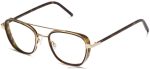 Warby Parker T4FT0T422 Brille Cognac-Schildkröte mit poliertem Gold Earle