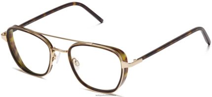 Warby Parker T4FT0T422 Brille Cognac-Schildkröte mit poliertem Gold Earle