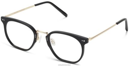 Warby Parker T4FT0T458 Brille tiefschwarz mit poliertem Gold Warte