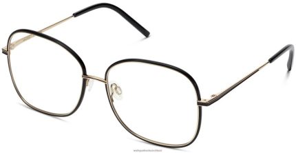 Warby Parker T4FT0T460 Brille tiefschwarz mit poliertem Gold leah