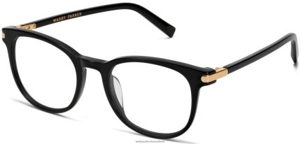 Warby Parker T4FT0T519 Brille tiefschwarz mit poliertem Gold durand