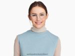 Warby Parker T4FT0T560 Brille blaue Agave mit poliertem Gold Elina – Bild 2