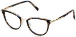 Warby Parker T4FT0T584 Brille Tansanit-Schildkröte mit poliertem Gold toula