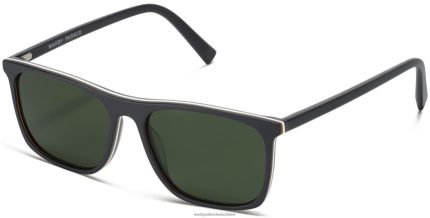 Warby Parker T4FT0T594 Brille schwarze matte Sonnenfinsternis Fletcher