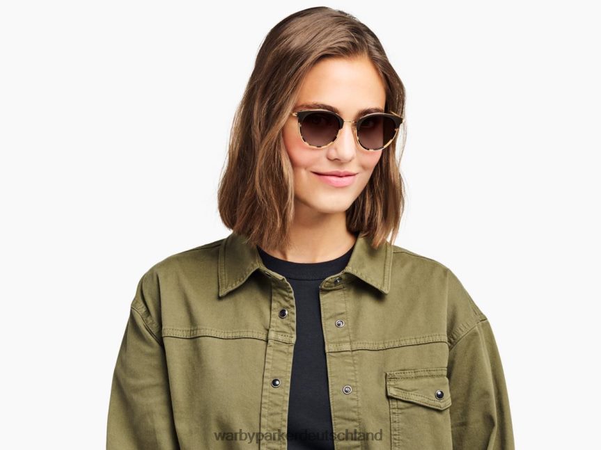 Warby Parker T4FT0T654 Brille geschichtete Marzipan-Schildkröte mit poliertem Gold angelise – Bild 2