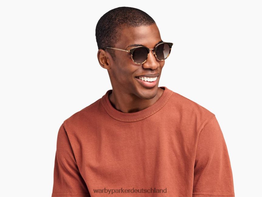 Warby Parker T4FT0T654 Brille geschichtete Marzipan-Schildkröte mit poliertem Gold angelise – Bild 3