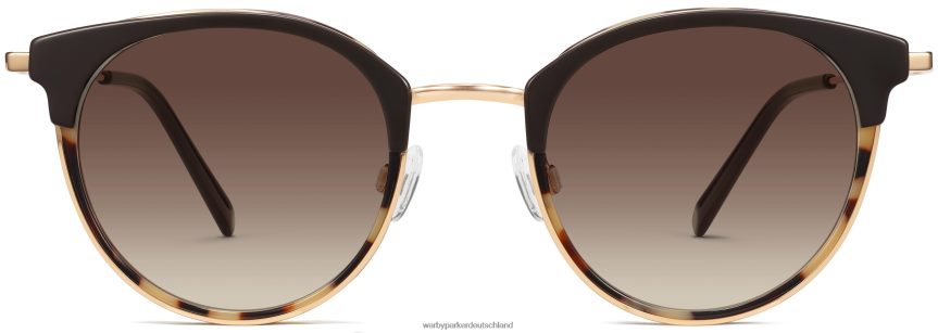 Warby Parker T4FT0T654 Brille geschichtete Marzipan-Schildkröte mit poliertem Gold angelise – Bild 4