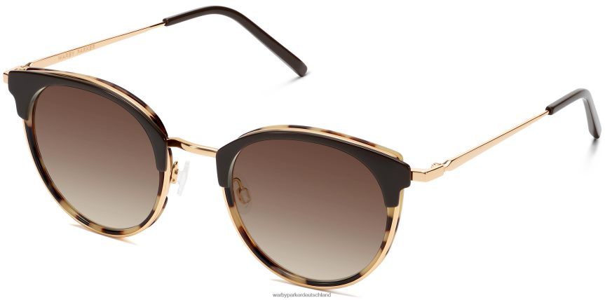 Warby Parker T4FT0T654 Brille geschichtete Marzipan-Schildkröte mit poliertem Gold angelise – Bild 1