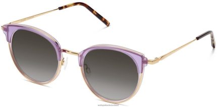 Warby Parker T4FT0T655 Brille geschichteter Pflaumenkristall mit poliertem Gold angelise