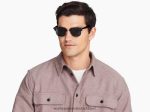 Warby Parker T4FT0T683 Brille tiefschwarz mit poliertem Gold Baird – Bild 2