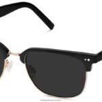 Warby Parker T4FT0T683 Brille tiefschwarz mit poliertem Gold Baird