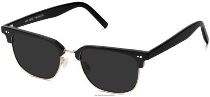 Warby Parker T4FT0T683 Brille tiefschwarz mit poliertem Gold Baird