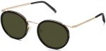 Warby Parker T4FT0T699 Brille tiefschwarz mit poliertem Gold Bergen