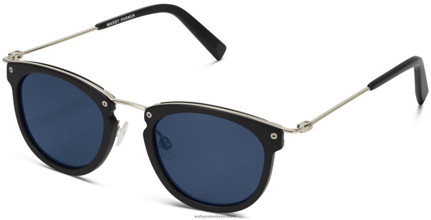 Warby Parker T4FT0T742 Brille Tiefschwarz matt mit poliertem Silber moriarty – Bild 1