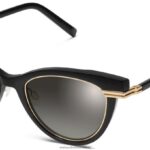 Warby Parker T4FT0T860 Brille tiefschwarz mit poliertem Gold Aurelia